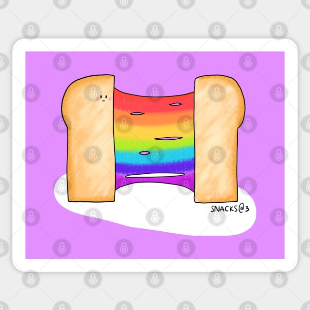 Rainbow Cheese Toast Sticker by Snacks At 3